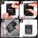 LemonRoad 60 Sets Funeral Favors Celebration of Life Favors Cross Crystal Stones Bulk with Sympathy Thank You Cards Organza Bags for Funeral Guest Return Gifts (Black)