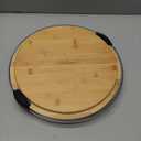 FARBERWARE Build-a-Board Cutting Board with Five Compartments and Clear Locking Lid for Charcuterie, Snacks, and More, Bamboo