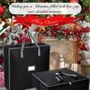 SATINIOR 4 Pack Christmas Wreath Storage Container Card Slot Durable Handles and Double Zipper Storage Container Large Square Gift Bag Organizer for Holiday Xmas Garland Decoration (Oxford,24 Inches)