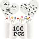 miaform 100 Pcs Plantable Seed Paper Hearts | Thank You Employee Appreciation Gifts Bulk | Party Favors for Baby Shower | Wedding Favors for Guests | Small Business Thank You Cards