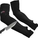 Arm Protectors For Thin Skin And Bruising, Cut Resistant Sleeves For Men Women, A5 Level Farmer Sleeves For Gardening, Welding, Kitchen (Black, 17.7 In)