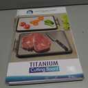 Titanium Cutting Boards for Kitchen, Large 16x11 Inch Pure Titanium and Wheat Straw PP Double Sided Chopping Board, Dishwasher Safe, Easy to Clean