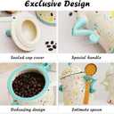 Canister With Attitude,Large Capacity Cute Sassy Tea Pot Storage with Airtight Lid Fun Food Jar Stylish Teapot Large Ceramics Lid, Creative for Coffee, Tea, Sugar, and Spices,With Spoon (Cyan)