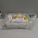 Bento Box for Kids & Adults, Leakproof 3-Compartment Lunch Box, BPA-Free Wheat Straw Material, Microwave & Dishwasher Safe, 5.5 Cup (White)