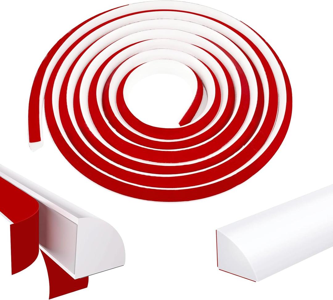 Flexible Quarter Round Molding, 118 inch Self-Adhesive Trim Molding Peel and Stick Bendable Molding Trim, Waterproof Quarter Round Trim for Wall Edge Corner Cabinet Edge Countertops