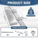 Otoolling 6" × 20" Boat Trailer Step with Nonslip Surface Galvanized Steel Heavy Duty Boat Trailer Steps for The Tongue Fits for 4" × 3" Frame