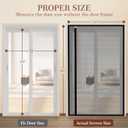 Yotache Reversible Left/Right Opening Magnetic Screen Door Fits 72 x 80 inch Doors, Screen Size 74" x 81", Strong Magnets Anti-Tearing Polyester Mesh for Front/Back Patio Sliding Door, Black