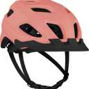 Retrospec Lennon Adult Bike Helmet with LED Safety Light Adjustable Dial & Removable Visor - Adjustable Bicycle Cycling Helmet for Men & Women (One Size, Matte Melon)