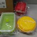 Yaomiao 15 Pack Collapsible Food Storage Containers with Lid Foldable 8 Pcs Rectangle Storage Bowl and 8 Pcs Round Silicone Food Bow for Lunch Rv Accessories Microwave Freezer Safe(Bright Colors)