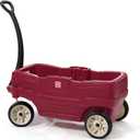 Step2 Neighborhood Wagon, Kids Ride On Toy, Stroller Substitute, Includes Seat Belts, Made of Durable Plastic, Max Weight 75 lbs., For Toddlers 1.5-5 Years Old, Red