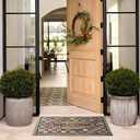 Durable Welcome Door Mats 24x36 Large Front Door Mat Heavy Duty Outdoor Mat for Home Entrance Non-Slip Rubber Outside Door Mat Entryway Floor MatsFlower