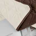 Ameritex Waterproof Dog Bed Cover Pet Blanket for Furniture Bed Couch Sofa Reversible (30x53 Inch (Pack of 1), Chocolate+beige)