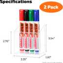 3 x ECHSRT Acrylic Pen Holder 2-Pack With Megnetic,No-Adhesive Embedded Magnets, Dry Erase Marker Holder for Whiteboard & Fridge, Locker Accessories Organizer for Office School Desk (1 Compartment-Magnetic)