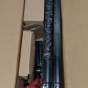 KAMANINA Black Curtain Rod 1 Inch Single Drapery Rods 72 to 144 Inches (6-12 Feet), Heavy Duty Curtain Rods for Windows 66 to 144 Inch, Marbled Finials