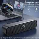 1Mii Computer Speakers for Desktop Laptop Tablet, USB Powered PC Speakers, Small Speakers Wired with Volume Control for Cellphone Pad MP3, Stereo Sound with 3.5mm Audio Plug for Windows Mac Linux PCs