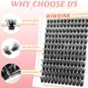 Lash Clusters Kit Magic Lashes Clusters Fluffy 10-18mm Volume Cluster Eyelash Extensions Kit 0.3mm Soft Band Wispy DIY Individual Lashes with Lash Bond and Seal, Remover, Tweezer