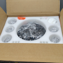 6-Light Crystal Staircase Chandelier, Modern Black Ceiling Light Fixture Pendant Light with Bubble Shades, Adjustable Long Chandelier for Foyer Kitchen Bedroom and Living Room