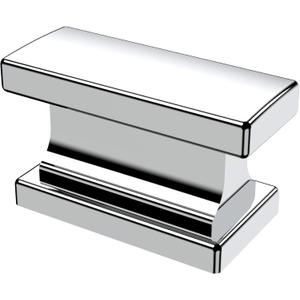 Alzassbg 10 Pack Polished Chrome Cabinet Knobs, 1.46 Inch(37mm) Rectangle Kitchen Hardware Knobs for Cabinets and Drawers AL6061CP