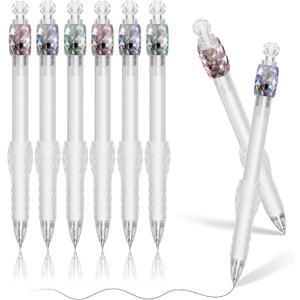 8 Pcs Ballpoint Pens - 1.0mm Fidget Rotating Black Ink Fine Point Smooth Writing - Soft Grip Quick-dry Ball Point Click Pens for Journaling, Cute School & Office Supplies for Women Men