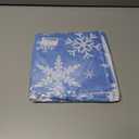 Horaldaily Christmas Tablecloth 7070 Inch Round, White Snow Blue Washable Table Cover for Party Picnic Dinner Decor