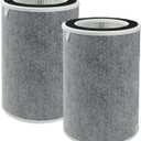 2 Packs HP201 HP202 True HEPA Replacement Filter Compatible with Shark HP200 Series, HP201, HP202, HP301, HP302, UA205, AP1000 HP200 HC501, HC502 Air Purifier MAX, H13 True HEPA & Activated Carbon