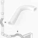 Mini-Split Line Set Cover Accesories: 4" 1.9 Ft Flexible Duct for Mini Split Air Conditioner HAVC Central AC, White