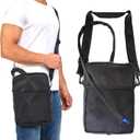 Catheter Bag Holder,with Urine Drainage Bag Holder & Adjustable Strap for Wheelchair w/Drain Tube Cover & Adjustable Strap, Foley Catheter Bag Covers, for Privacy & Dignity,Walker & Bed (Black-1)