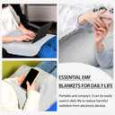 Faraday Blanket: Protection Against Direct Contact from WiFi, Protection Blanket for Cell Phone, Tablet, Electronics (20.5" x 17.5"), Grey