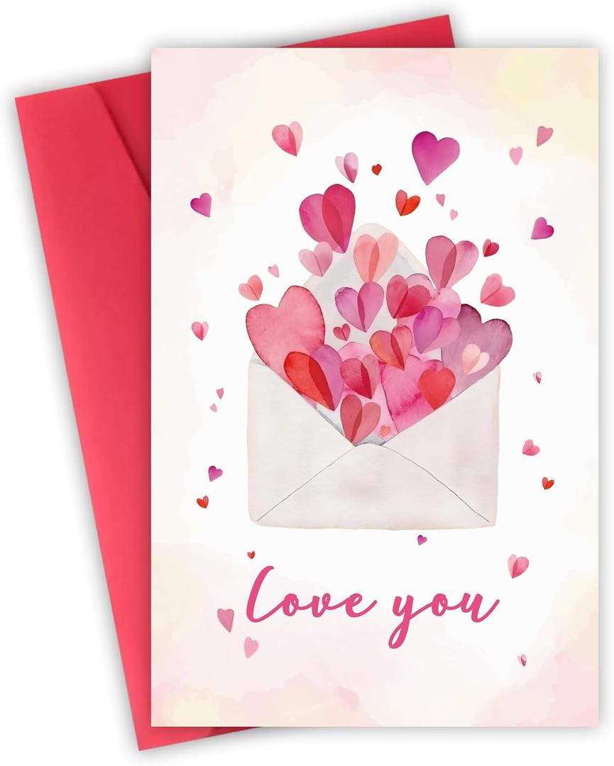 2 x Romantic Valentines Day Cards Gifts for Him Her, Sweet Valentines Day Card Gift for Husband Wife Boyfriend Girlfriend, Thank You for Being Mine. (V2525)