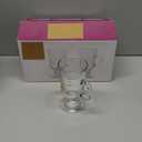 Sliner Set of 12 Christmas Snowflake Glass Coffee Mugs with Handle, 8 oz Clear Irish Footed Coffee Glasses Mugs Winter Holiday for Beverages Latte Hot Chocolate(Christmas Tree)