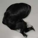 Short Wavy Wig with Bangs for Women Black Curly Wigs Short Bob Wavy Hair Wigs Shoulder Length Synthetic Heat Resistant, Natural Black