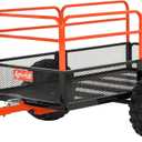 Agri-Fab Inc 45-0554, 1,250-Pound, ATV/UTV Swivel Steel Dump Cart, Orange/Black