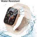 MAIRUI Resin Watch Band Compatible with Apple Watch for Women Men 41mm/40mm/38mm Series 9/8/7/6 SE Slim Bands Strap Bracelet Wristband for iWatch 5/4/3/2/1/Ultra/Ultra 2(Iridescent Creamy White)