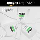 REACH Waxed Dental Floss, 2X More Value, Plaque Remover for Teeth, Shred Resistant, Floss Slides Smoothly, Easy to Use, Waxed, for Adults & Kids, Oral Care, PFAS Free, 3 Pack, 115 yd, Mint