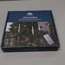 Christmas Tree Candles, 10 Pack Flameless Taper Candles for Christmas Tree Decor, Fake LED Candle Battery Operated with Remote for Xmas Wedding Home Gift with Crystal Ball Hook