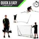 QuickPlay Kickster 16x7 Ultra Portable Soccer Goal for Backyard, U13+ | Sets up in under 2 min, Weatherproof & durable, Packs into carry bag, Family & yard games, Builds soccer skills