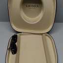 S.ROMZA Cowboy Hats Box for Travel Case Crush Proof Hard Top Hat Storage Case with Handle,Adjustable Shoulder Strap & Luggage Strap (khaki)