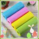 Unittype 5 Rolls Easter Poly Mesh Ribbons and Wired Edge Ribbons, 10 Inch x 10 yd Metallic Mesh Ribbon 2.5 Inch x 10 yd Satin Ribbon for DIY Craft Party Decoration(Pink Yellow Blue Green,Grid)