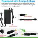 42V 3A Charger with 3-in-1 Plug for 36V Lithium Battery Such as Car Truck Lawn Mower Boat Marine Batteries (3A-DC5.5 2.1+2.5mm+DC 8mm(3 DC Plugs))