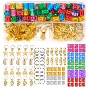 120 Pieces Hair Jewelry for Women Braids, 7 Diffent Colors Braiding Hair Rings for Braids Hair, Colorful Hair Accessories with Cute Pendant