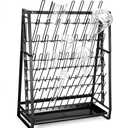 FOUR E'S SCIENTIFIC Lab Drying Rack, Steel Wire Bottle Drying Rack for Lab Glassware Countertop Wall Mounted Detachable Dryer Stand, Holds Up to 83 Pieces