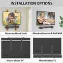 USX MOUNT Universal Soundbar Mount, Sound Bar TV Bracket for Soundbar with Speaker, Fits 2 Installation Options, Removable No-Slip Base Holder Extends 3.46-6.06