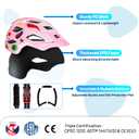 Kids Helmet, SIFVO Kids Bike Helmet Boys and Girls Bike Helmet with Cool Visor Helmet for Kids 5-14, Kids Bike Helmets Youth Bike Helmet Adjustable & Lightweight 50-57cm