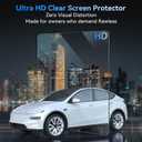 15.4 inch Screen Protector for 2025 Tesla Model Y Premium & Model 3 (2024~2026), [HD & Anti-Fingerprint] Front Back Tempered Glass Screen Protector for Tesla Model Y/3 Accessories - Glossy