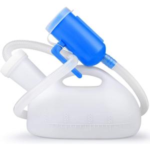 Urinals for Men, 2000ml Urine Bottle for Men, Male Portable Pee Bottle, Spill Proof Men's Potty Portable Urinal, 45.2" Long Tube with Lid for Camping Car Travel Bed Emergency Urination Device