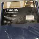 LEMOMO Navy Blue Blackout Curtains/52 x 72 Inch/Set of 2 Panels Room Darkening Curtains for Bedroom
