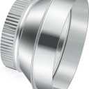 7 Inch to 6 Inch Duct Reducer Increaser Galvanized Steel Air Duct Adapter Round Crimped Pipe Connector Fitting Coupling for HVAC Ventilation Systems