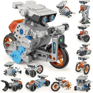 12-in-1 STEM Robot Kit Toys for Kids 8-12 12-16, DIY Robot Building Educational STEM Science Kits for Kids Age 8-12 12-16, 8 9 10 11 12 13 14 15 16 Year Old Boy Birthday Gifts