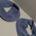 Soft Toilet Seat Cover - Plush & Thick Fabric Toilet Seat Warmer for Round & Elongated 14x18" Toilet Seats - Reusable, Machine-Washable, Easy-Install -Gift-Ready Packaging- Infinity Blue