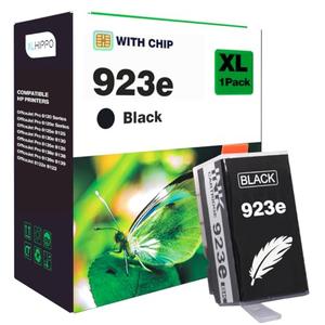 923e Black Replacement for HP 923 Black Ink Cartridges HP923 e 923XL Compatible with OfficeJet Pro 8130e 8135e 8138e 8139e 8130 Series Office Jet Pro 8125e 8120 8120e Series Printer (1 Pack)